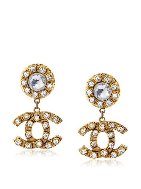 chanel earrings.l|Chanel symbol earrings.